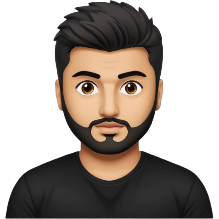 ipretty bratz emoji of arjun kapoor wearing a black tee,  emoji
