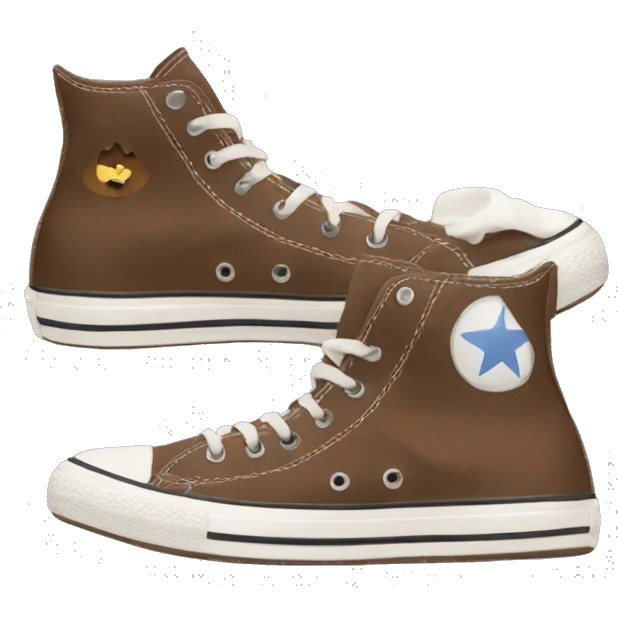 Converse high tops brown emoji
