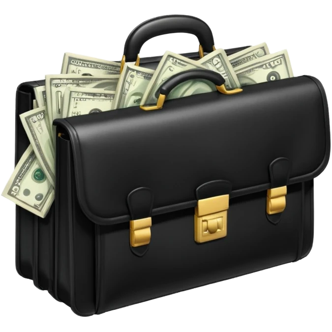 деньги торчащие из портфеля emoji