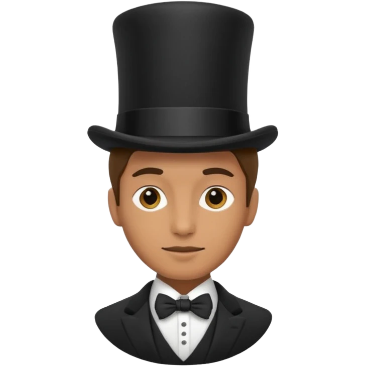 a stylish person with a top hat emoji
