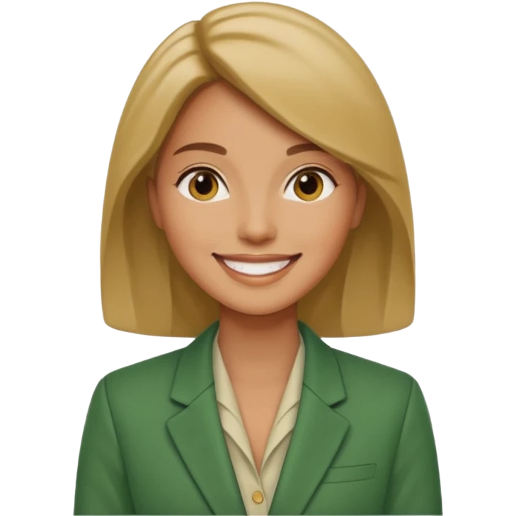 Woman — green blazer emoji