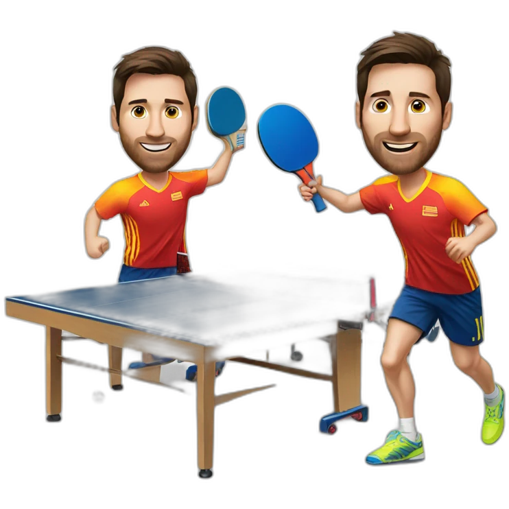 Messi play table tennis emoji