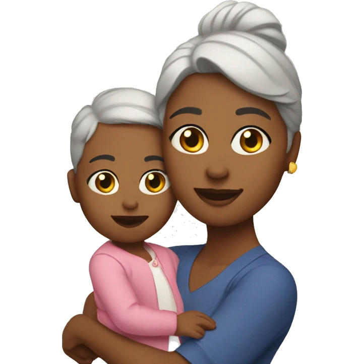 auntie holding her niece emoji