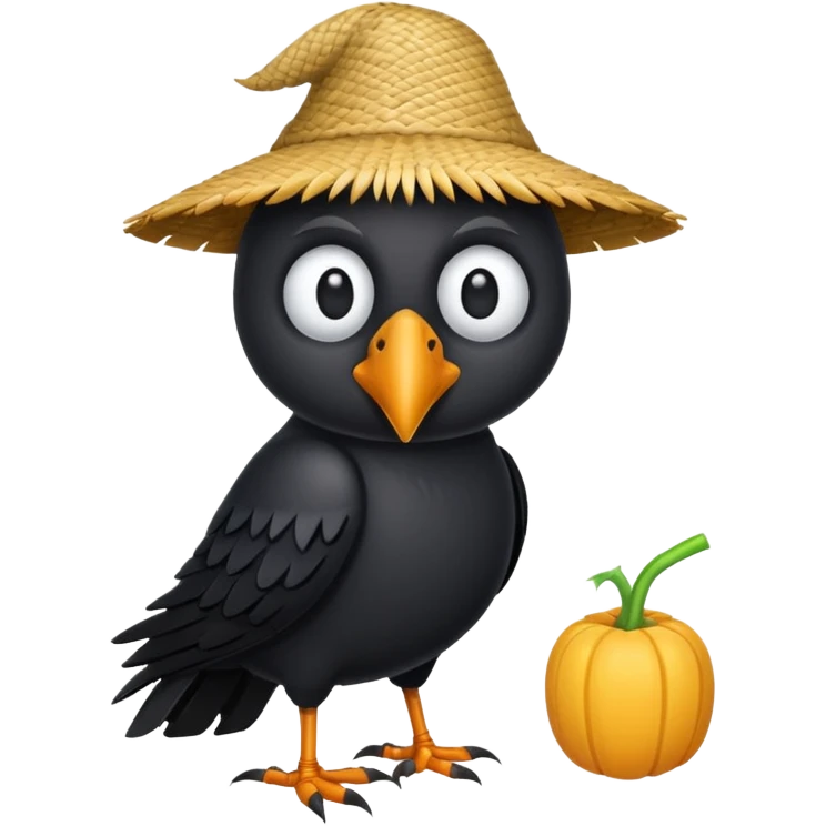 straw crow emoji