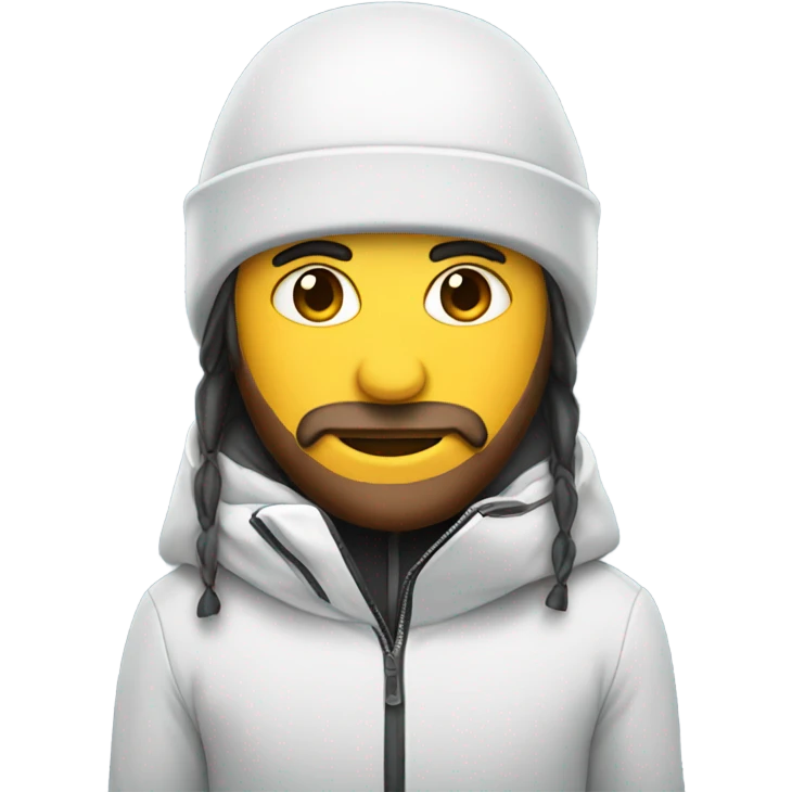 Skier with long hat emoji