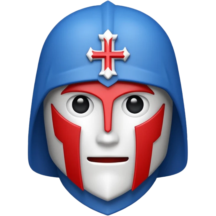 Make me an emoji to my school Holy cross davao college  representing this three colors ❤️💙🤍 make it like a crusader. emoji