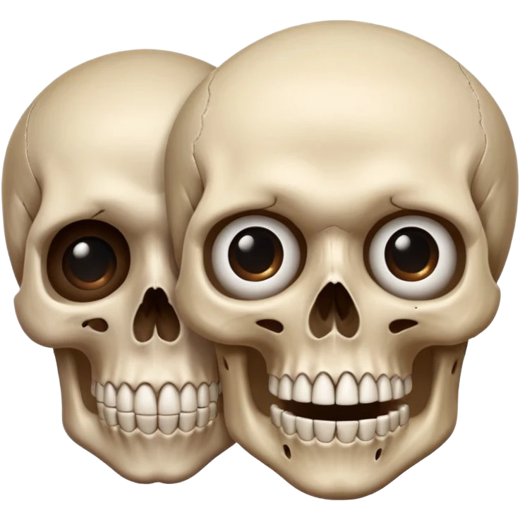 A skull and a shocked in one emoji