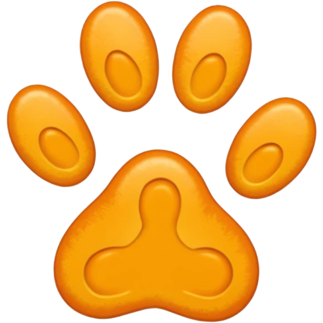 a very light pale yellow-orange pawprint emoji