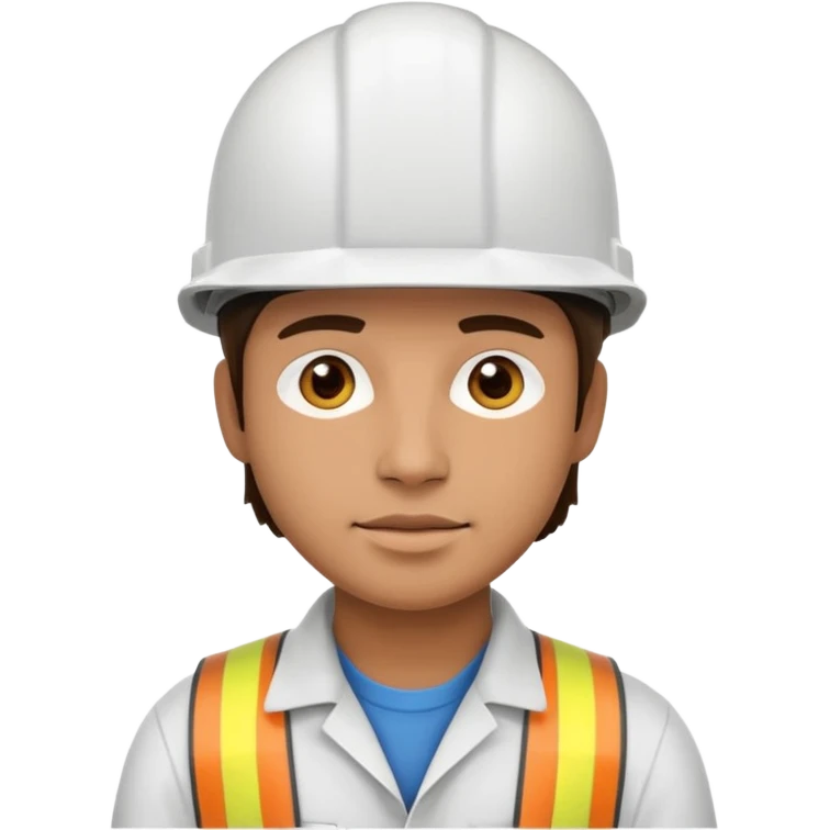 Ingeniero morocho con casco blanco emoji