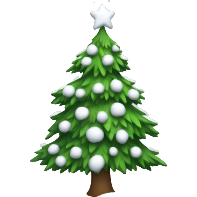 Snowy Christmas tree emoji