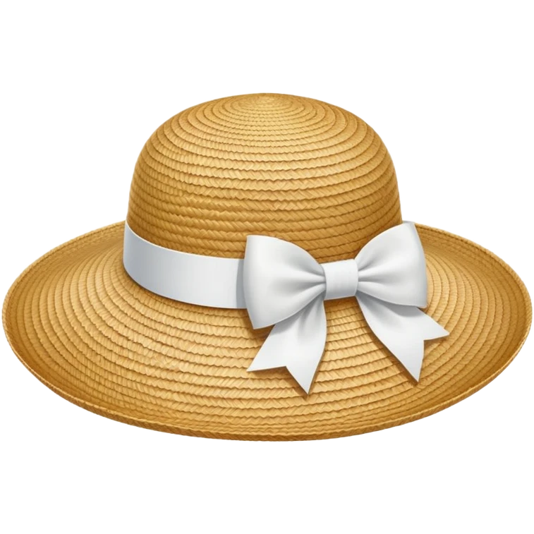 sun hat with a white bow emoji