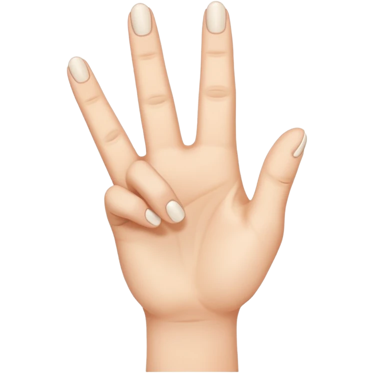 A hand holding up the first 3 fingers and then others are down emoji