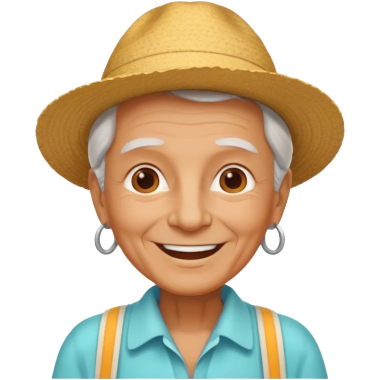 elderly summer emoji