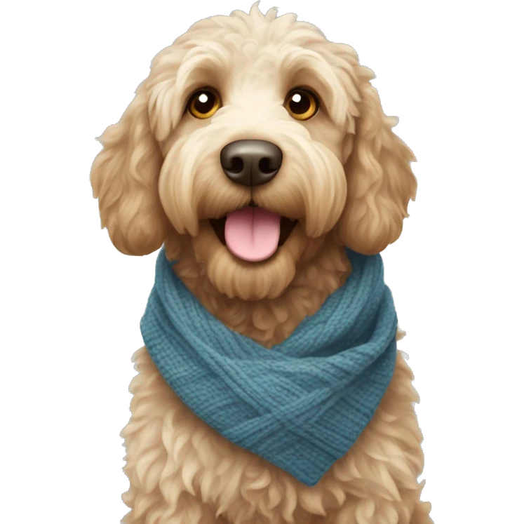 labradoodle-in-the-scarf emoji