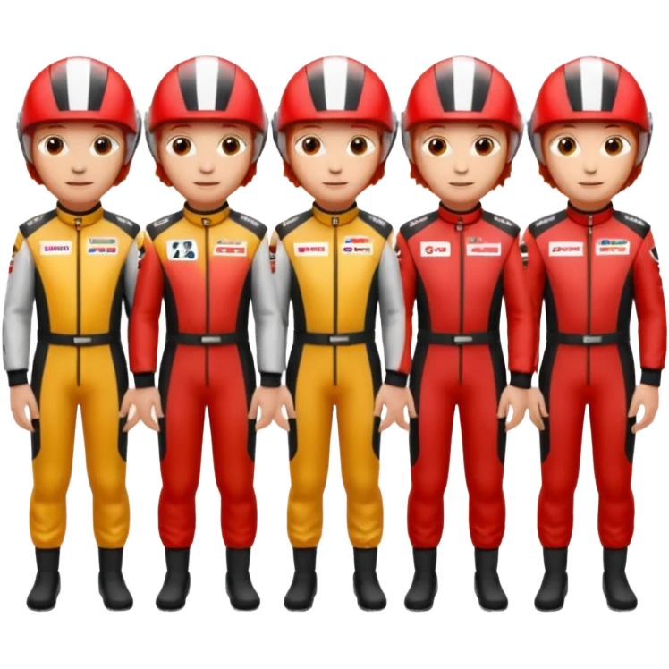 red haired racers emoji