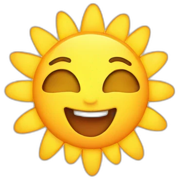 A cute sun emoji