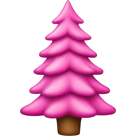 pink christmas tree emoji