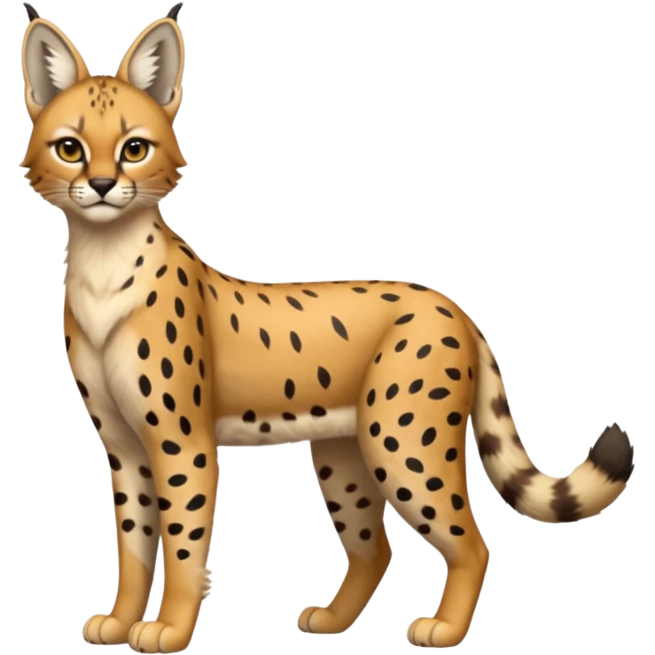 Serval-Lynx-bobcat-caracal-hybrid-fusion (full body) emoji
