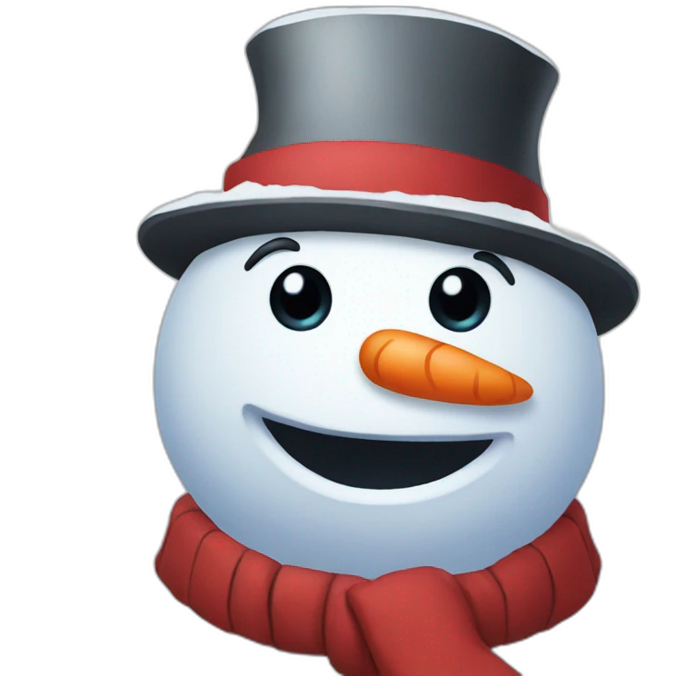 Mad snowman emoji
