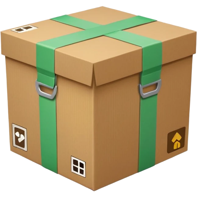 make delivery box in light green color  emoji