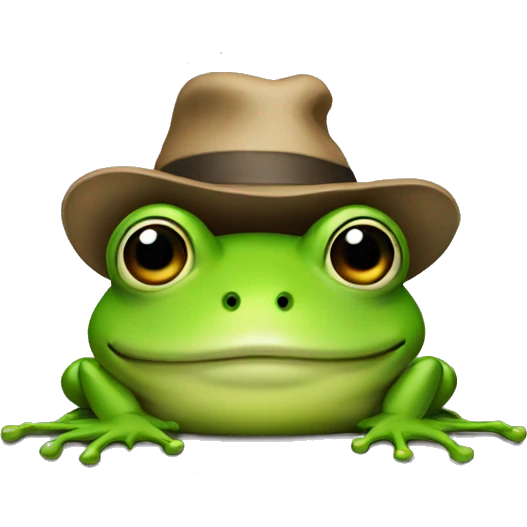 frog with a hat emoji