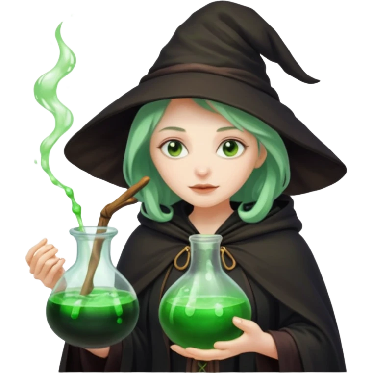 green witch cooking potion emoji