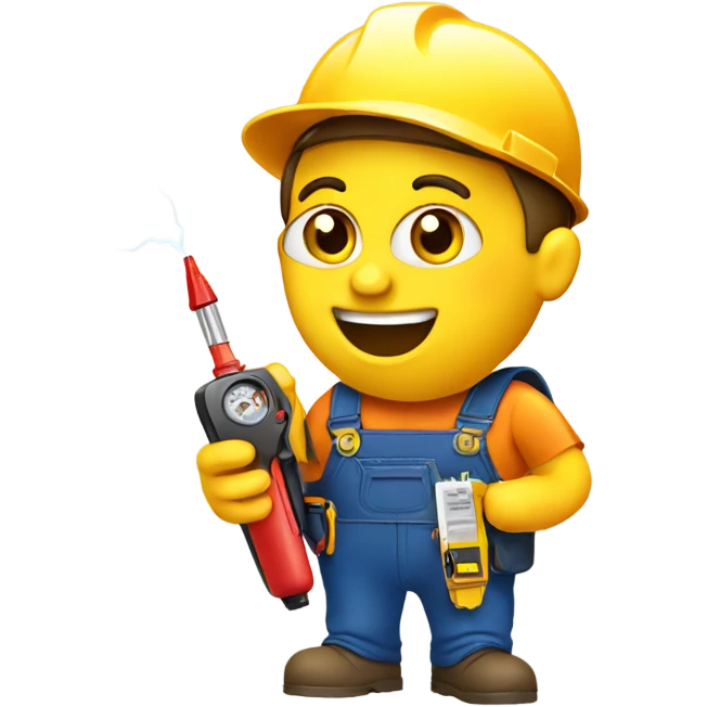 electrician holding a voltage tester emoji