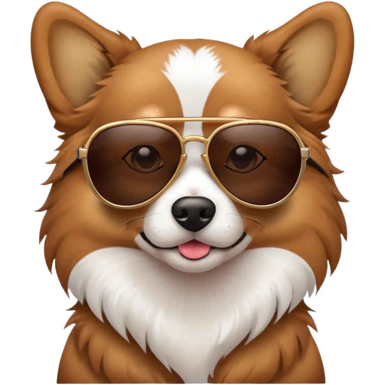 Dog wearing a sunglass  emoji