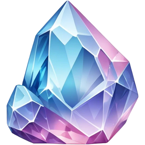 Sparkly shiny Pastel-blue-purple-pink crystal-rock emoji
