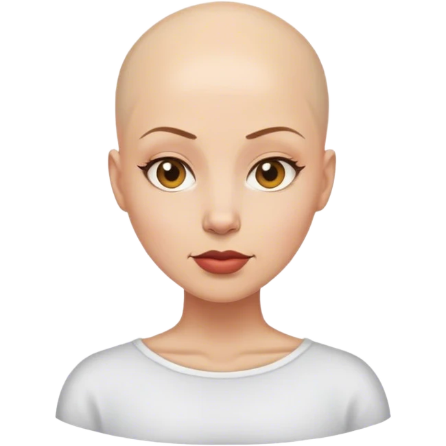only a bald woman head emoji
