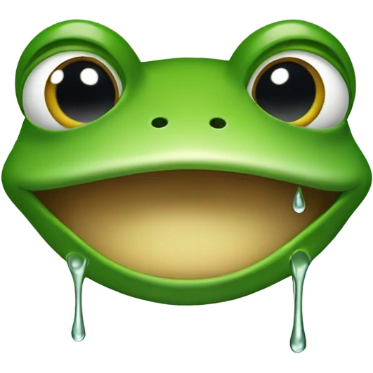 A crying frog emoji