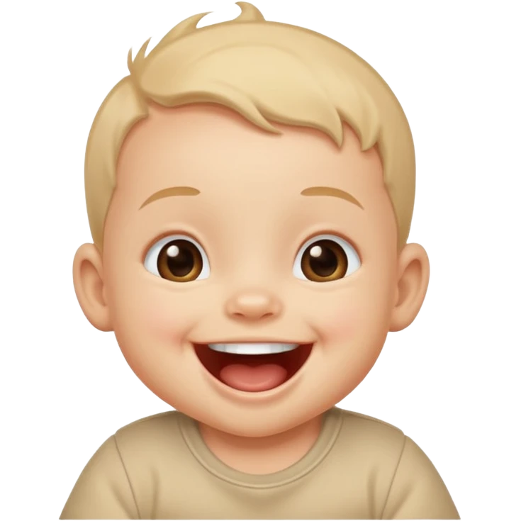 A baby laughing joyfully emoji