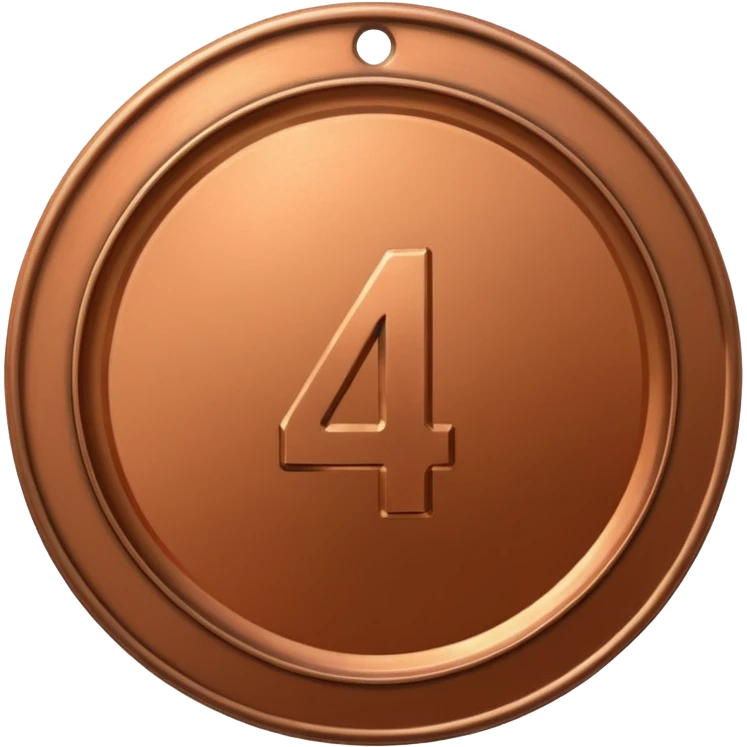Design a medal for a 4th place emoji