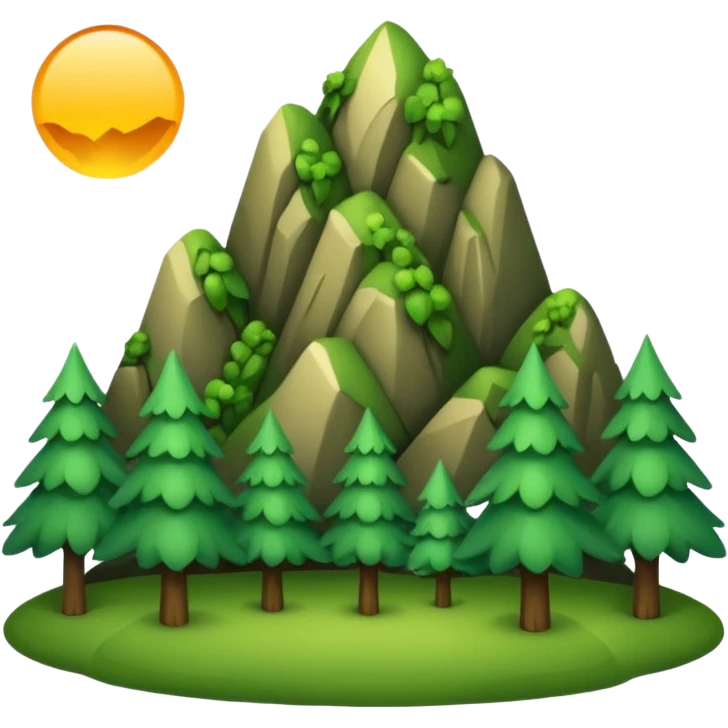 green mountain emoji