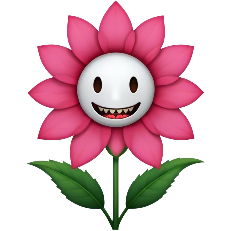 flower with scary theeth but no face emoji