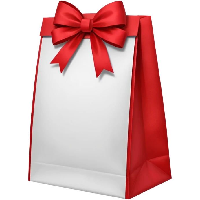 red christmas gift bag emoji