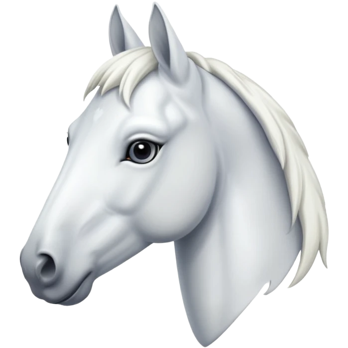 white horse face  emoji