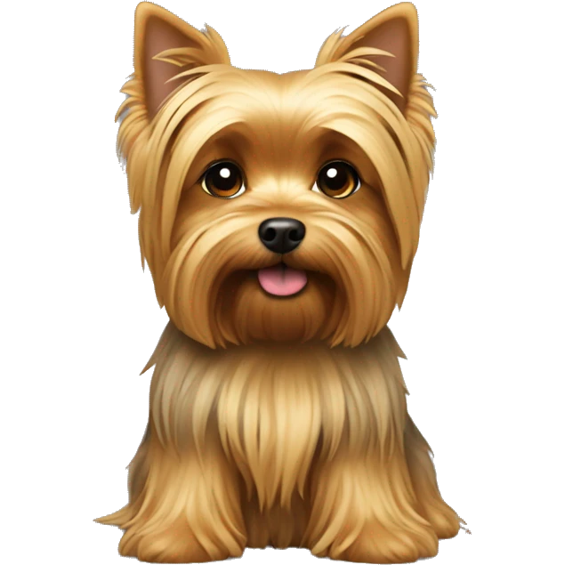 the Yorkshire terrier is golden in color emoji