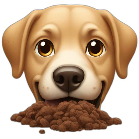 dog eat poop emoji