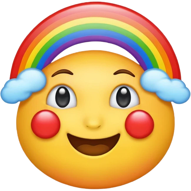 emoji with rainbow \ emoji
