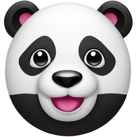 panda with pink  emoji