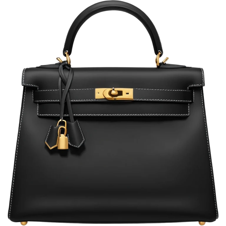 hermes kelly black matte color bag emoji