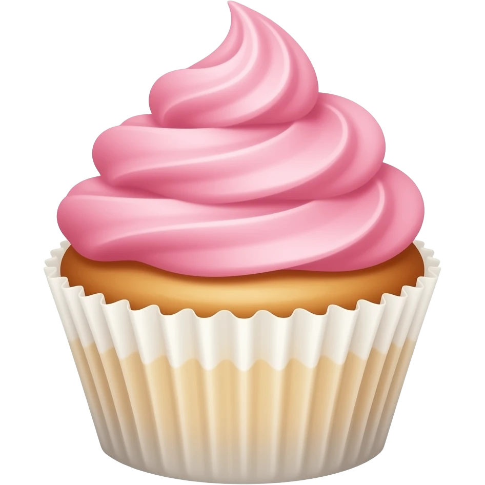 Cupcake with pink icing emoji
