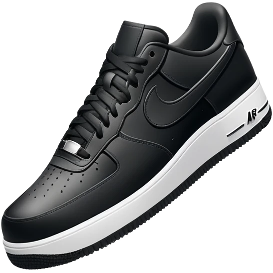 black Nike Air Force 1 shoes emoji