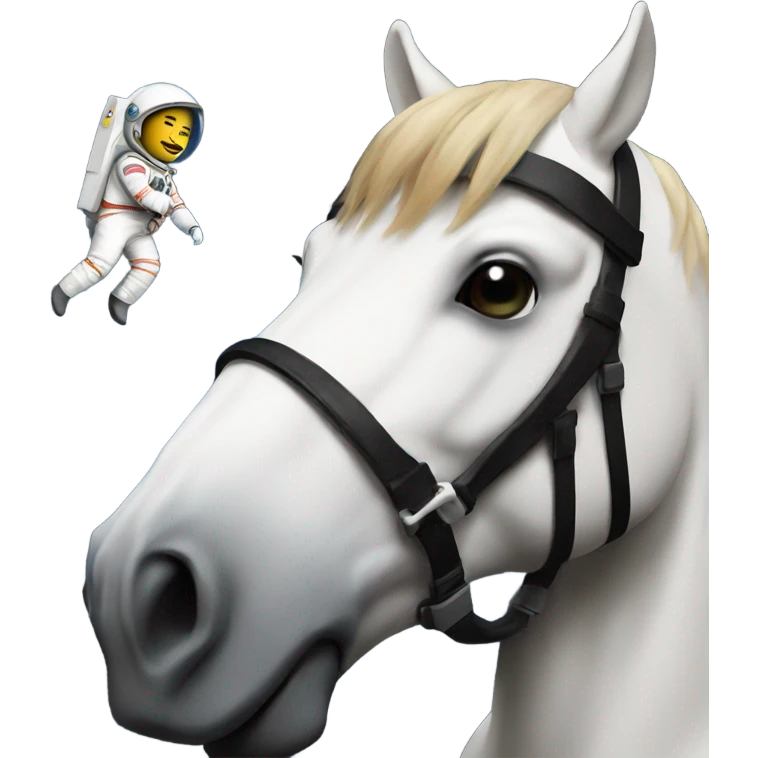 an astronaut in a horse emoji