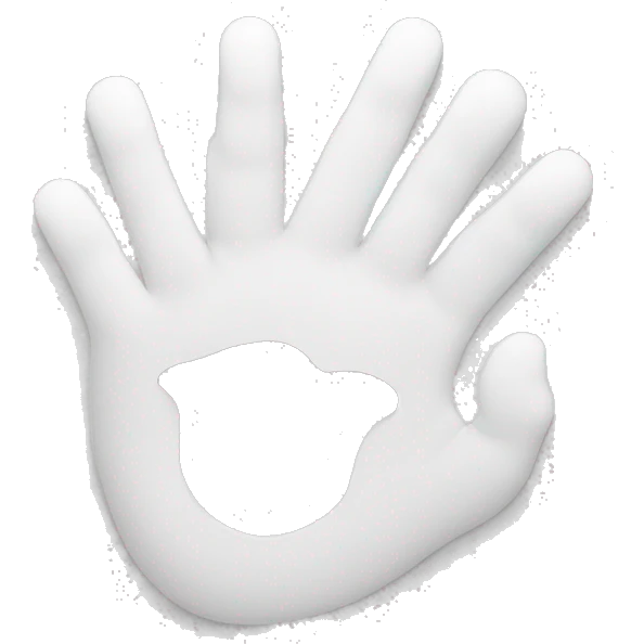 DOS MANOS DANDOSE LA MANO COMO SOCIOS DE COLOR BLANCO emoji