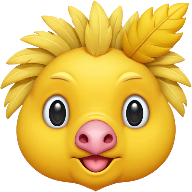 Une autruche la tête dans le sol  emoji