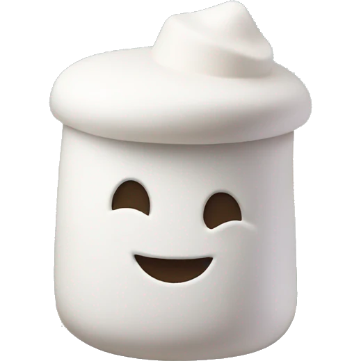 marshmallow on a hill with a hat emoji