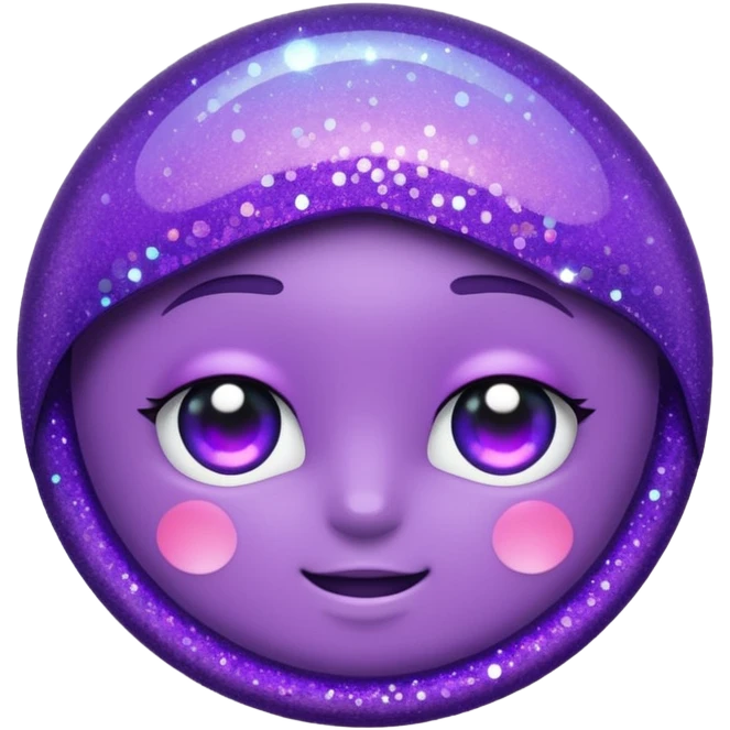 Purple Glitter teste emoji