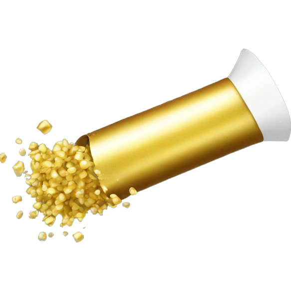 White gold party popper emoji